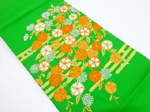 ヱ霞に枝垂れ桜模様織り出し名古屋帯